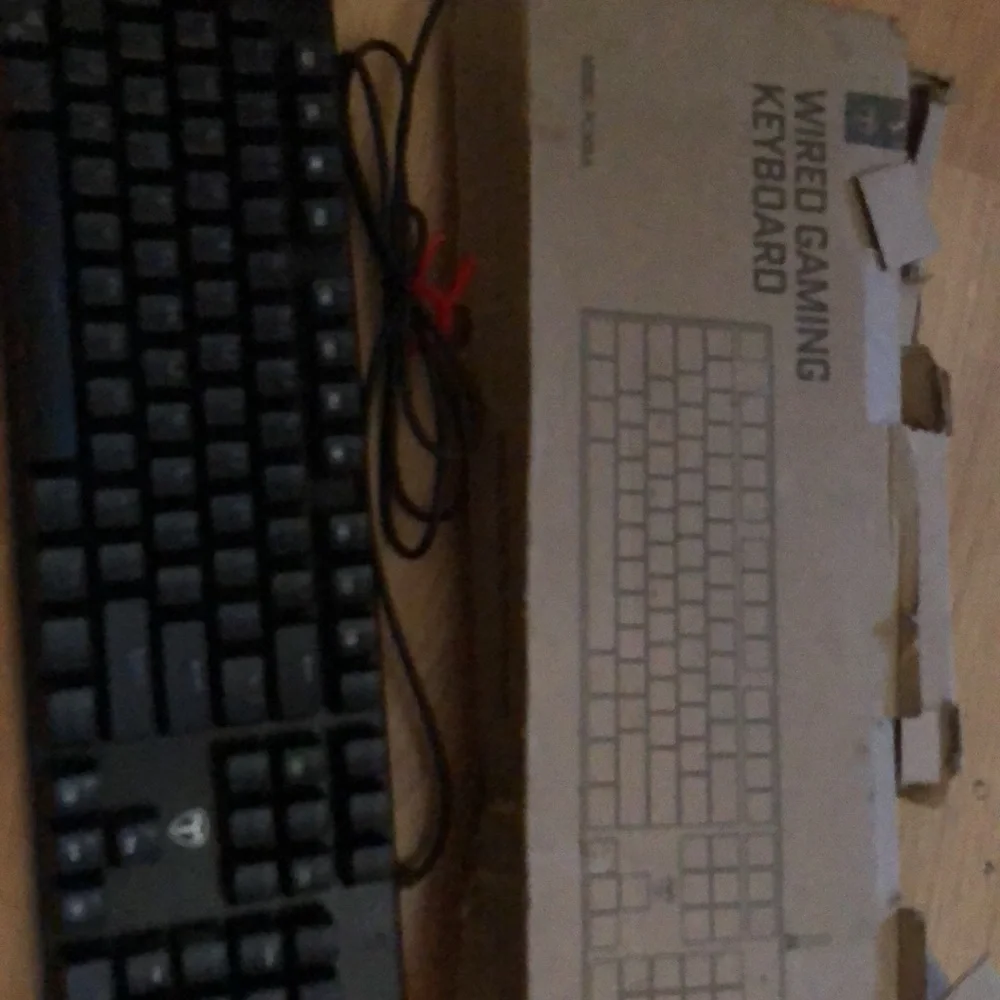 Black Wired Gaming Keyboard with Numeric Pad